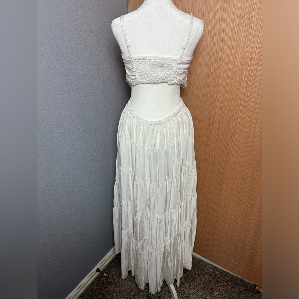 Anthropologie White Maxi Dress with Spaghetti Straps - Picture 6 of 12